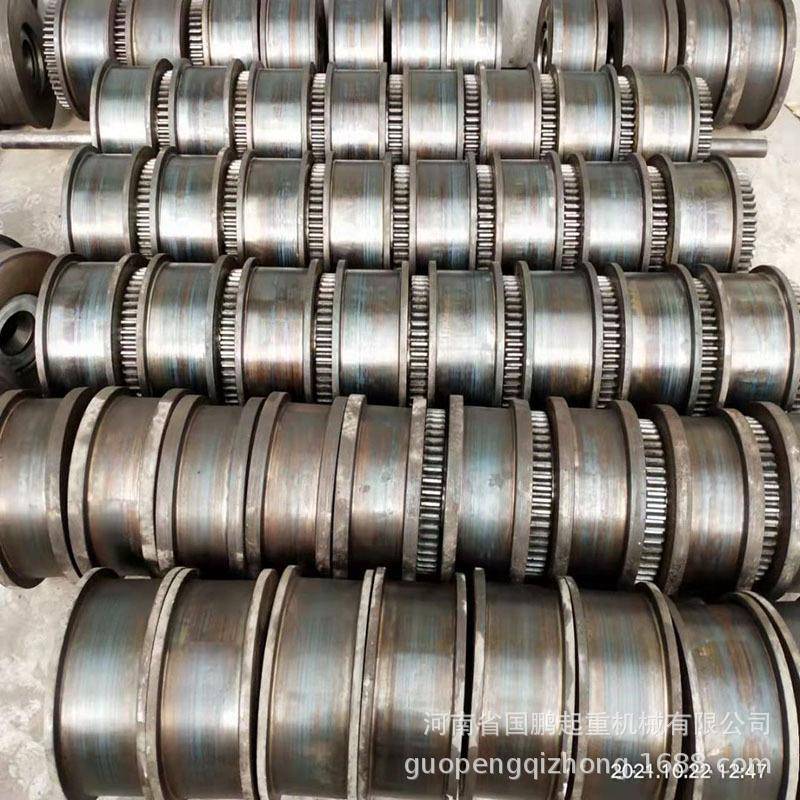 0电单梁LD40行走驱连动动轮平面凹面齿AHG圈龙门吊轨道轮体轮