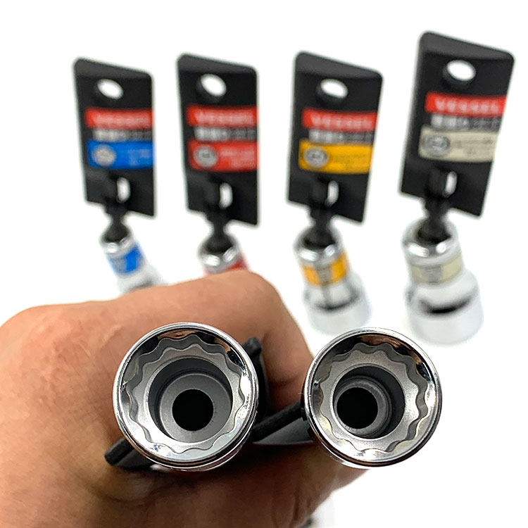 日本VESSEL威威进口摆尾梅花套筒电动12角套筒螺丝刀风批螺母批头