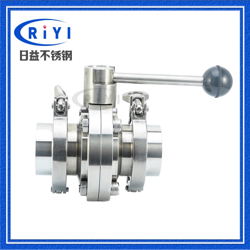 304卫生食品级快装蝶阀套装 1阀体2卡箍2接头2垫片 快开式直销