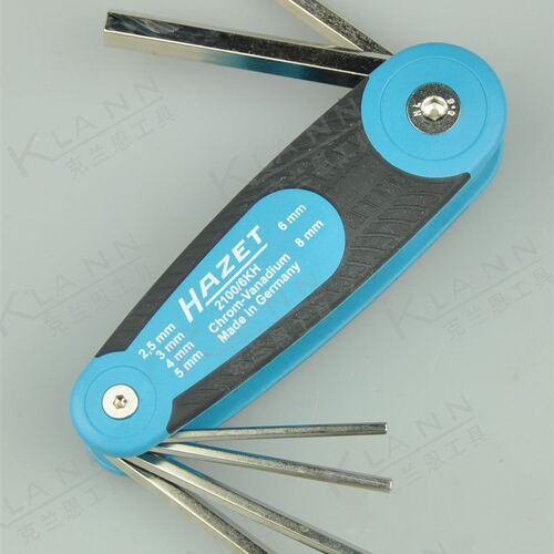 德国HAZET折叠式内六角扳手组套2100/6KH 德国原装进口高端工具