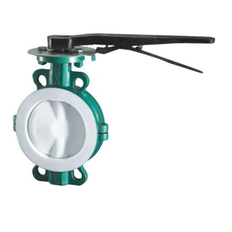 D71F46-16C全衬四氟手动蝶阀对夹衬氟蝶阀DN50 65 80 100 150 200