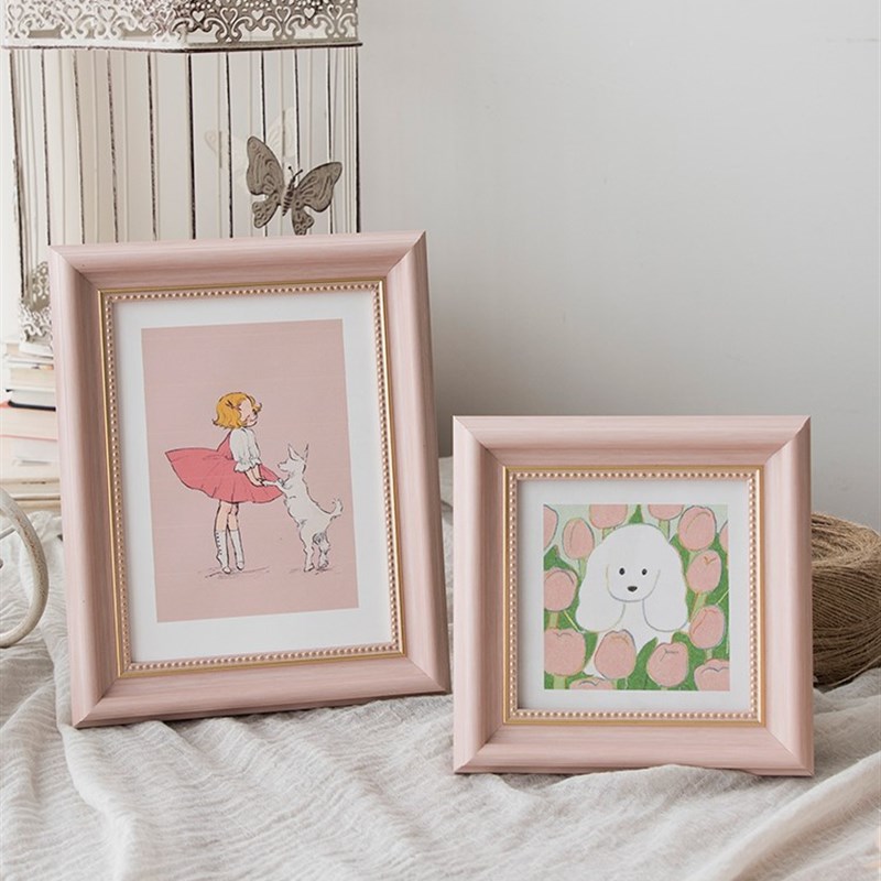 油画棒画框洗照片相片打印加相框做成纪念册6/六寸七寸摆台高级感