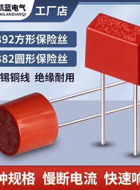 382圆形392方形保险丝T500mA T1A 2A 3.15A 4A 5A 6.3保险管250V