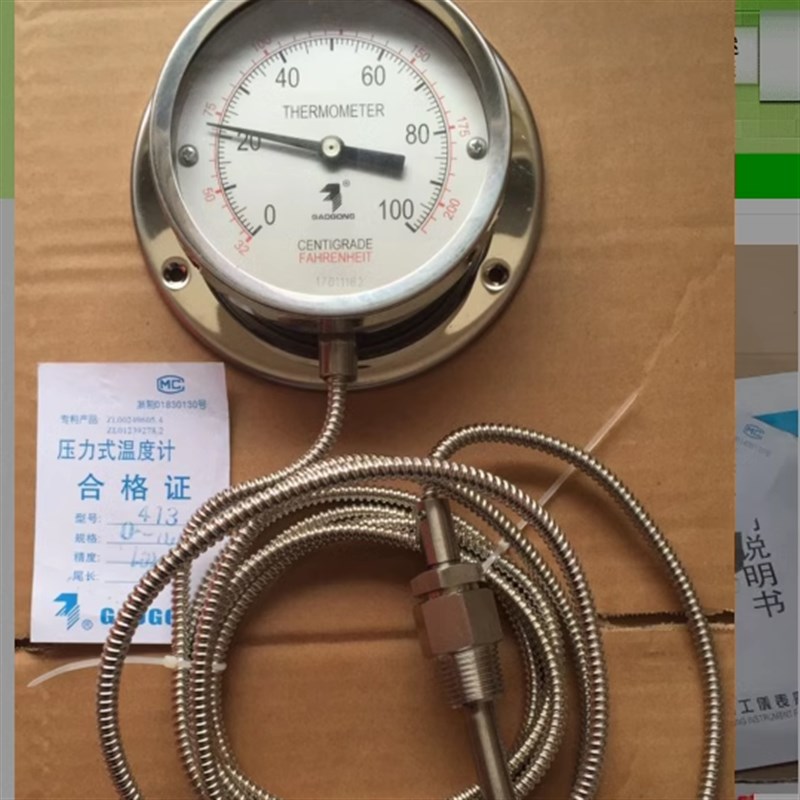 WTZ-280杭州富阳热工温度仪表304不锈钢压力式温度计测温表150度