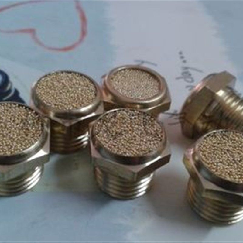 气动元件平头消声器1/8消音器SLM-01气动接头1分平头消声器全铜