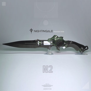 N2-战斗绿 气冲刀-艺术模型桌面摆件科幻硬表面舰真原创设计