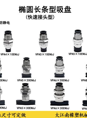 椭圆形固定型侧面真空快速接头VPB4/6/810/20/30EN(S)6J