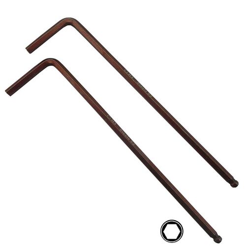 鹏工1.5mm-12mm公制球头型内六角扳手 S2合金钢内六方扳手六角棒