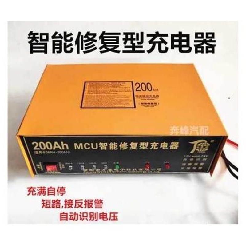 七个灯泡智能蓄电池充电机充电电器12伏24伏通用