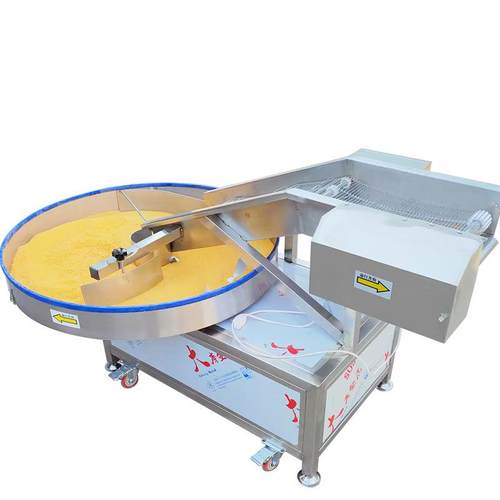 圆盘子式高粱饴糖上粉机自动拌糠粉设备厂供转盘山楂块裹酸奶粉机