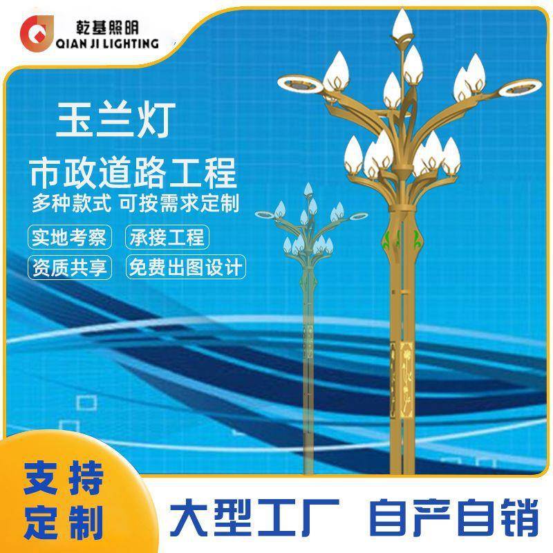 户外大型玉兰灯组合灯景观灯8米15米led中华灯市政照明灯莲花灯