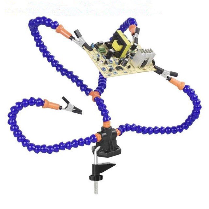 万向臂多功能简易3爪5爪带放大镜焊台航模配件插头飞控 PCB焊接台