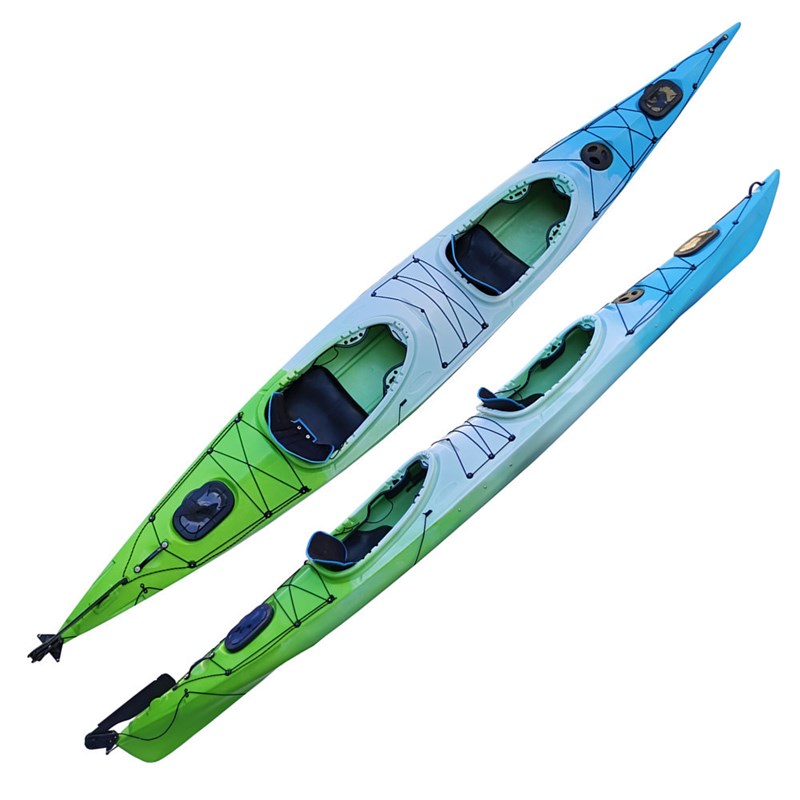 厂家直销5.2米塑料双人海洋舟皮划艇双人舟