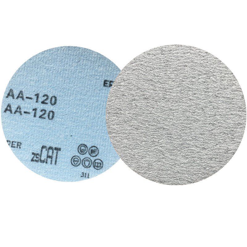 厂家直供zsCAT圆砂纸植绒砂纸片5寸气动打磨机背绒自粘沙纸抛光
