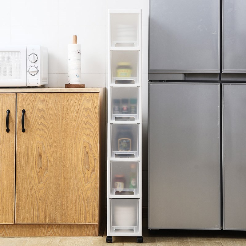 9WOR14/18/24/33CM宽夹缝收纳柜抽屉式厨房缝隙置物架卫生间超窄