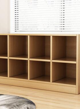 地组实格子书柜落RBY置物木架家用书架客厅自由合多层储物收纳矮