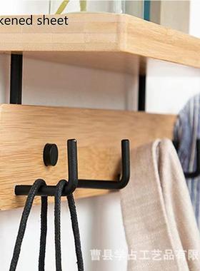 墙上壁墙玄关置物架隔进门挂衣架壁挂衣服挂钩帽D1408衣挂衣板收