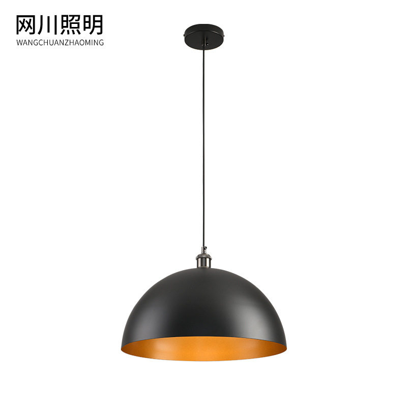 现代简约创意单头黑色LED餐吊灯