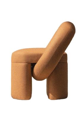 代家趣用艺术感凳子创意现设计异师新款童单人椅极简形锁扣NIG沙