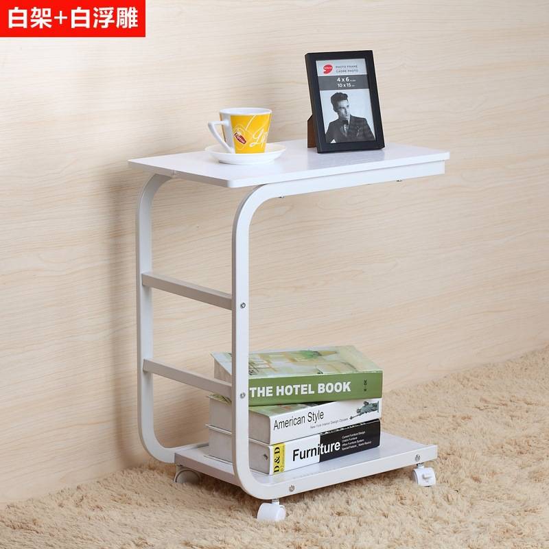 迷你客厅床头可移动沙发小桌子角几边几边桌懒人茶几带轮现代新品