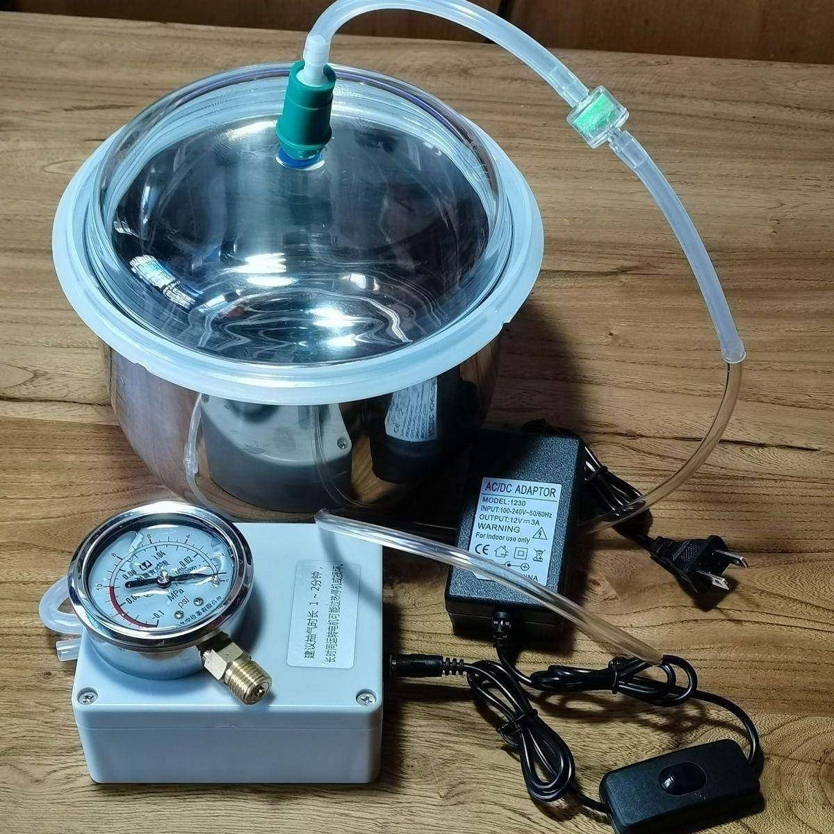 电动抽真空密桶脂不锈钢玻璃封密泡封罐树消机家用NLS小型滴胶除