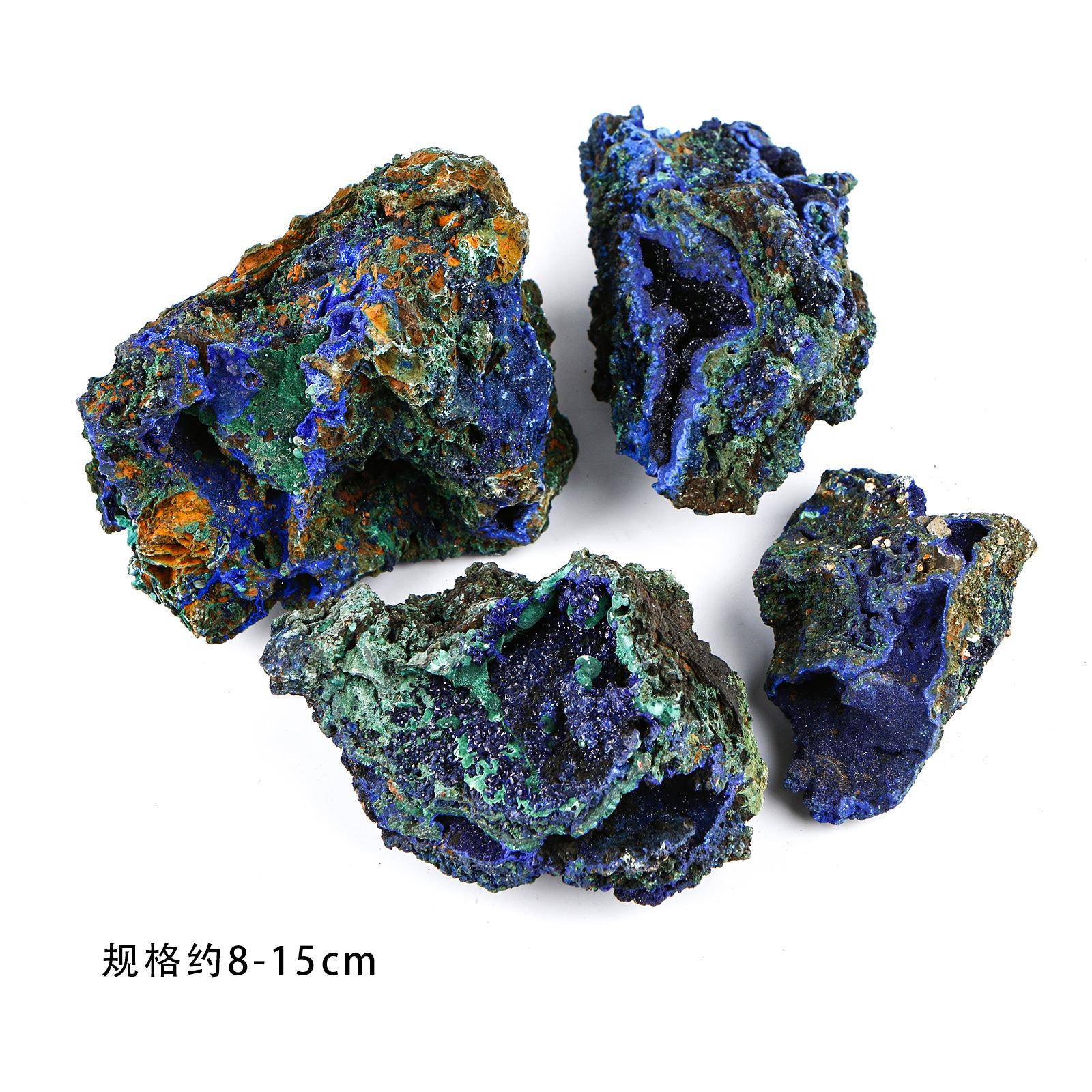 跨新品Z蓝铜矿A天然境水晶宝蓝铜矿矿物矿标摆件家石居原石打热卖