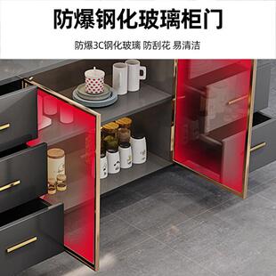 H2h餐边柜靠墙一体置酒物柜客收纳柜家茶水柜玻璃柜厅厨房2GeSY64