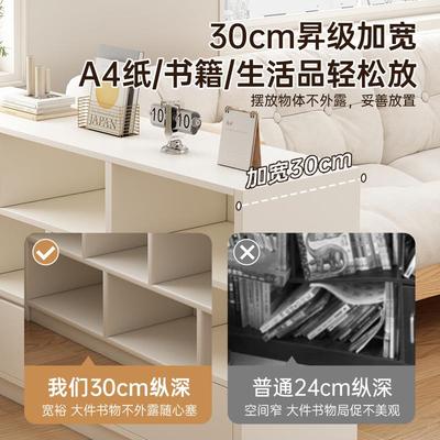 书架YLA客落地置物柜架厅沙发边一体靠墙边柜卧室床隔断书边柜储