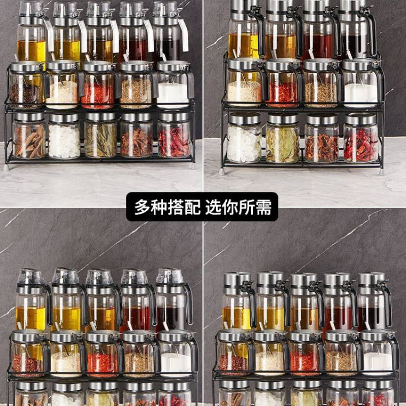 厨房调料盒套装玻璃调料罐家用盐罐油壶高端调味瓶罐收纳盒组合装