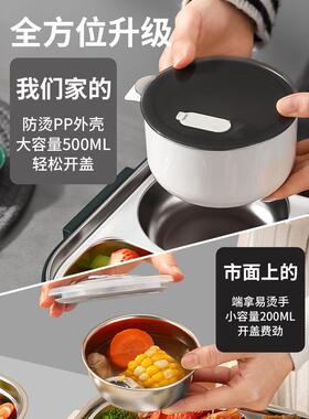 不锈钢饭盒上班F9776HT8族22初50新款人大成容量餐盒中生学生分格