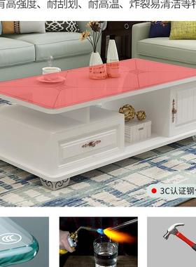 几电视茶柜组合约小户型简现代客厅家用尺圆角小寸钢化玻璃茶GFAt