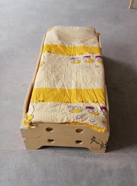 幼儿园床托管班小学休生午睡床儿童叠单幼人床实EZF木叠小床儿园