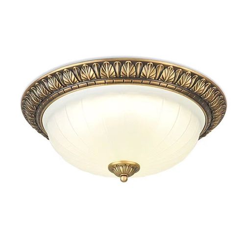 全铜卧室吸顶灯欧式客厅书房铜灯家用美式圆形吸顶灯现代简约灯饰