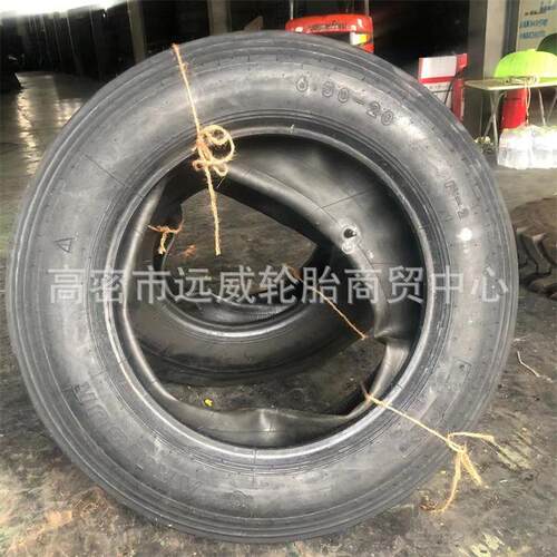 供应500-16拖拉机导向轮轮胎5.00-16两道沟花纹轮胎
