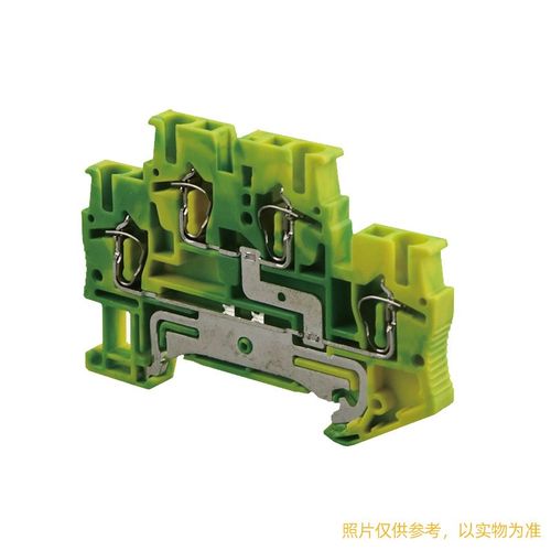 瑞联 接线端子排弹簧端子RST2.5D-PE 双层接地型导轨组合自锁端子