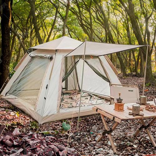 森林蜂户外4-6人帐篷防晒防雨防水全自动露营野营帐篷便携式速开
