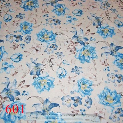 无弹工艺品布300D*450D竹麻印花布 红色腰果花型十字格竹麻印花布