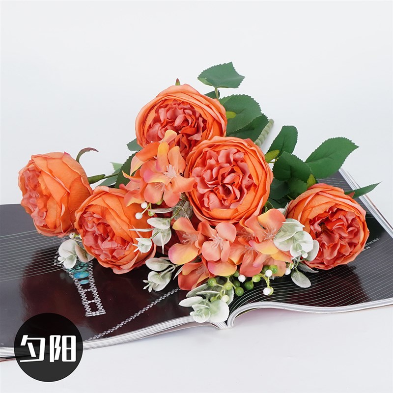 仿真花 玫瑰花 婚房布置婚礼布景手捧花奥斯汀玫瑰家居摆件花