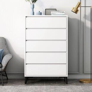 五柜卧室收纳柜床尾斗六斗抽屉式矮柜简约代斗橱柜白色子储无品牌