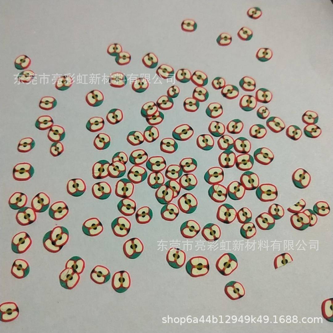 流沙装饰填充物亮片无品牌/软状滴胶果形彩水片红心柚形陶切片美