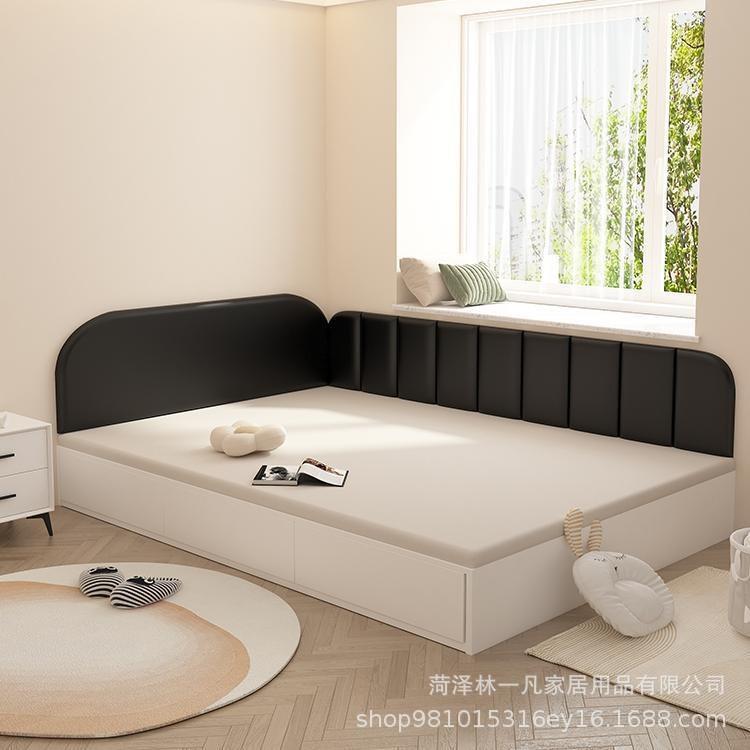 榻厚榻米软包围童靠背垫床681围子墙墙贴加防撞儿房自粘床头靠垫