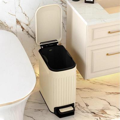 跨新境款VRM夹缝不锈卫生间垃圾桶厕所钢厨家房用客厅小号防水带