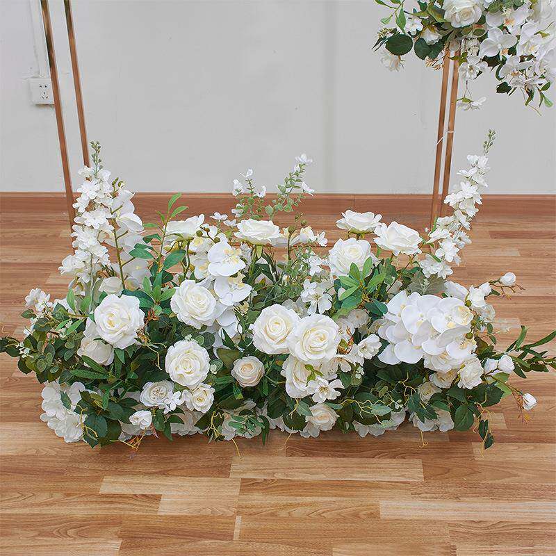 新款式韩蝴蝶兰仿真花排婚礼背景舞无品牌/木台布置花拱门架门框