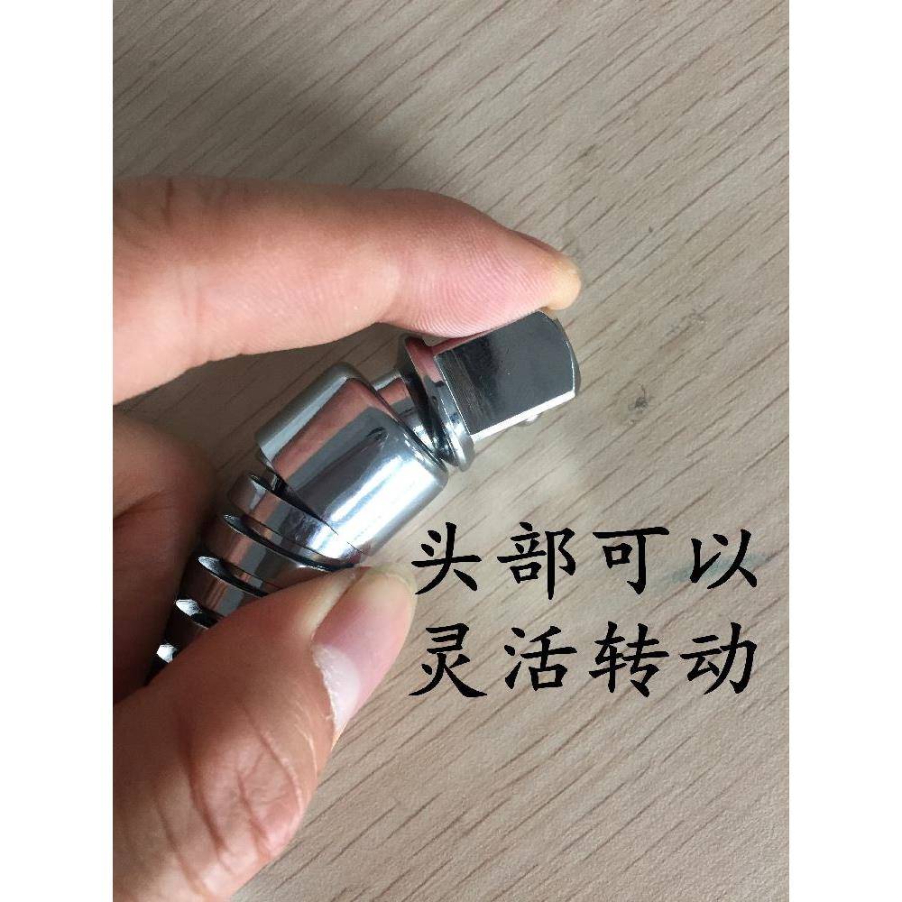 改良升级版1/2软接杆万AHE向加软杆轮软轴长杆接棘扳手连接杆