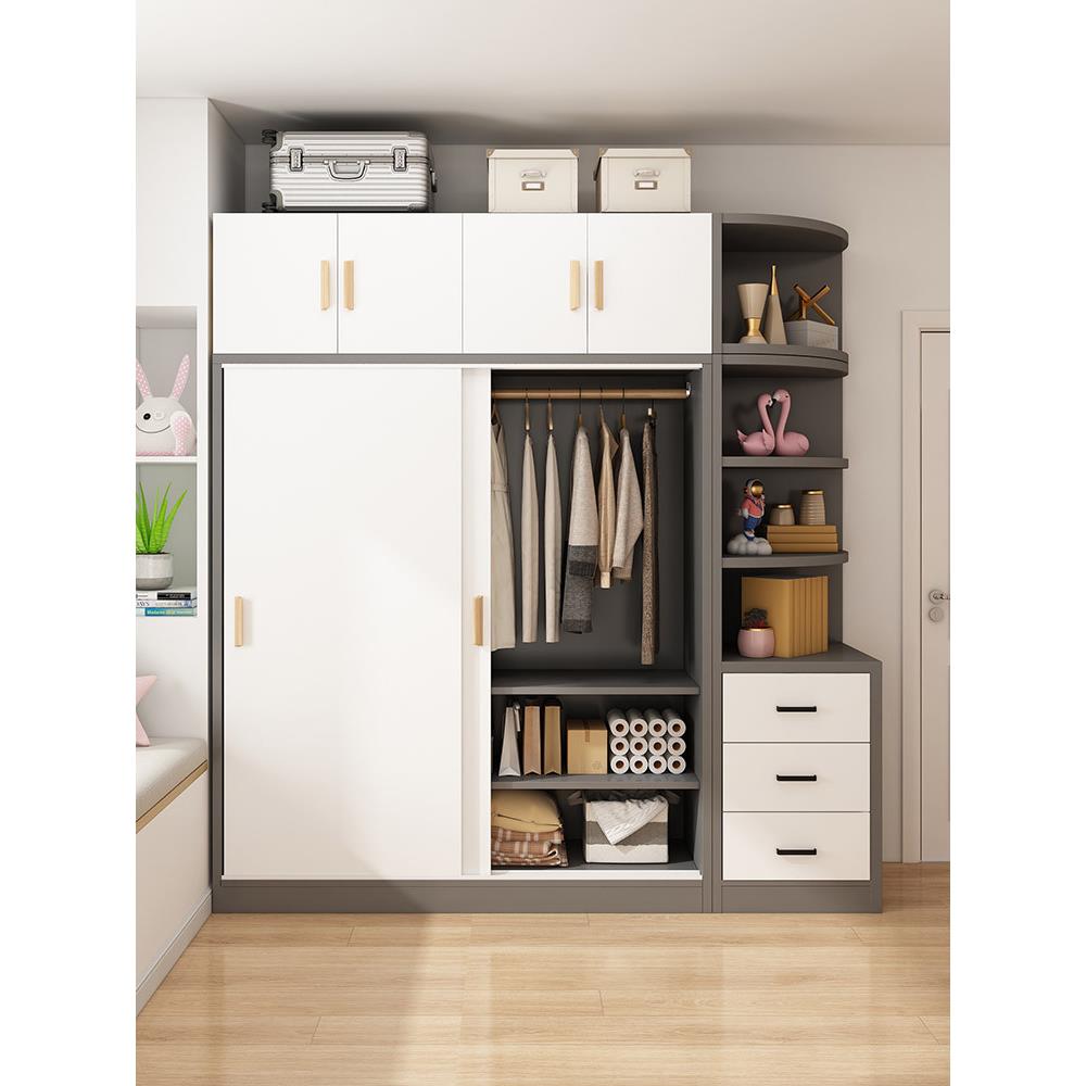 简易衣家用卧室户型组装储柜物柜小M76755RE出租房屋用新款拉加厚