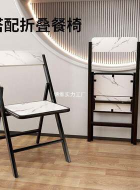 TIV折家叠餐桌用缩多功能移动饭功桌小户型安装实木伸多能多用型