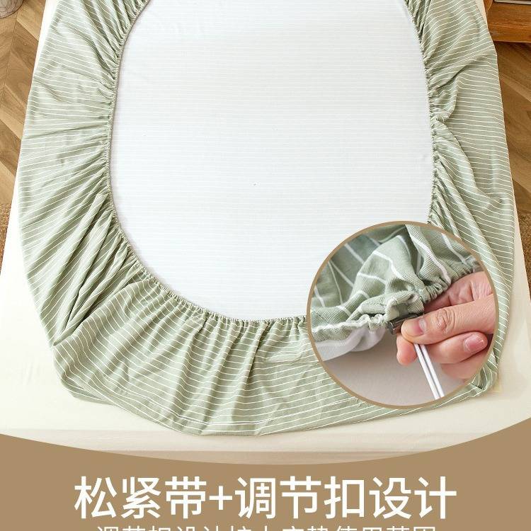 纯棉加厚老粗布床笠三件套夏款全棉床罩单件床垫保护罩席梦思床单