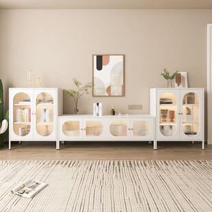 铁艺杂电小视柜简约户型MM出租房家用卧室客厅靠储物墙柜物收纳柜