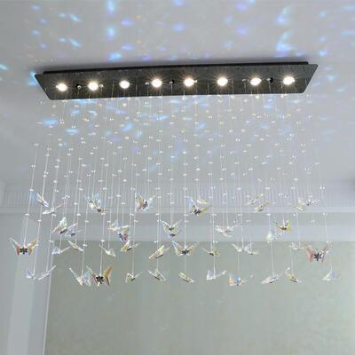 式水晶吸餐间顶灯卧法室灯房灯设计师款厅吊灯轻奢ELR感客厅主灯