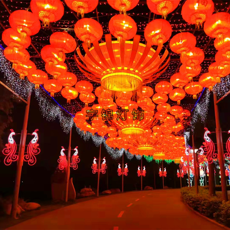 户外路灯杆装饰灯 LED灯杆造型景观灯 发光树图案灯 中国梦造型灯